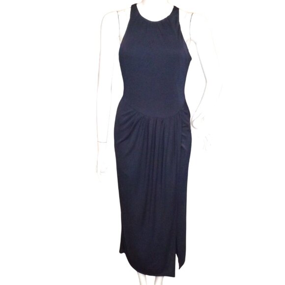 cinq a sept Dresses & Skirts - CINQ A SEPT Dress, 8, Blue Sheath, Pleated waist, Tank upper, Tall Vent, Midi